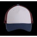 Gorra Trucker de 5 paneles White / Indigo / Wine