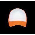 Gorra trucker con ajuste de plástico White / Fluorescent Orange