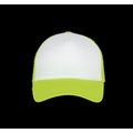 Gorra trucker con ajuste de plástico White / Fluorescent Yellow