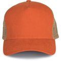 Gorra trucker algodón grueso Rustic Orange / Beige