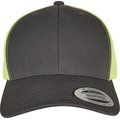 Gorra trucker retro bicolor Charcoal / Neon Green