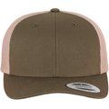 Gorra trucker retro bicolor Mossgreen / Khaki