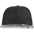 Gorra con Visera Plana y Ojales Black / Silver