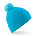 Gorro acrílico con pompón bicolor Azul