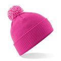 Gorro acrílico con pompón bicolor Fuchsia / Off White