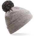 Gorro acrílico con pompón bicolor Heather Grey / Black