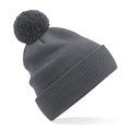 Gorro de algodón orgánico con pompón Graphite Grey