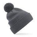 Gorro de algodón orgánico con pompón Gris