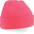 Gorro borde vuelto Fluorescent Pink