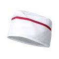 Gorro de Cocina Ajustable Bicolor Blanco / Rojo