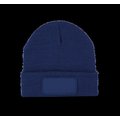 Gorro dobladillo con Parche Azul