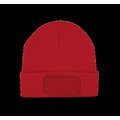 Gorro dobladillo con Parche Rojo