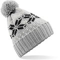 Gorro de estrellas con pompón Gris