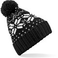 Gorro de estrellas con pompón Negro