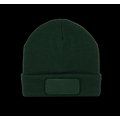 Gorro con forro polar y parche Forest Green