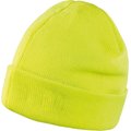 Gorro ligero cortavientos con polar y borde doblado Amarillo