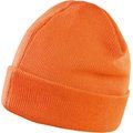 Gorro ligero cortavientos con polar y borde doblado Fluorescent Orange