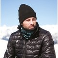 Gorro ligero cortavientos con polar y borde doblado