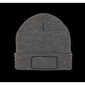 Gorro con parche y forro polar Grey Heather