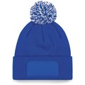 Gorro con pompón bicolor Azul