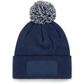 Gorro con pompón bicolor Azul