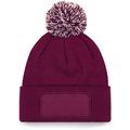 Gorro con pompón bicolor Burgundy / Off White