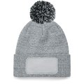 Gorro con pompón bicolor Gris