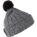 Gorro con pompón y dobladillo Grey Melange / Dark Grey