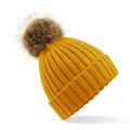 Gorro con Pompón Extraíble Amarillo