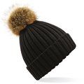 Gorro con Pompón Extraíble Black