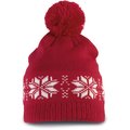 Gorro de punto con estrellas Rojo