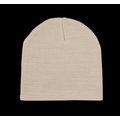 Gorro de punto fino reciclado Beige