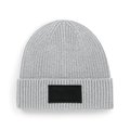 Gorro de punto con parche Gris