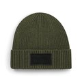 Gorro de punto con parche Verde