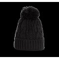 Gorro de punto y pompom Black