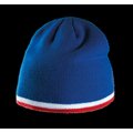 Gorro Punto tricotado Royal Blue / White / Red