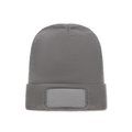 Gorro unisex de poliéster RPET Gris Piedra