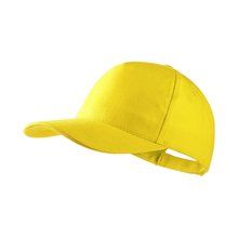 Gorra 5 paneles algodón peinado con visera acolchada Amarillo