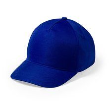 Gorra 5 paneles con cierre de velcro en microfibra/poliéster Marino