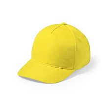 Gorra 5 paneles niño en microfibra/poliéster Amarillo