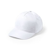 Gorra 5 paneles niño en microfibra/poliéster Blanco