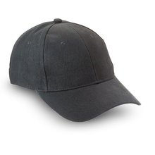 Gorra 6 paneles con cierre de hebilla Negro