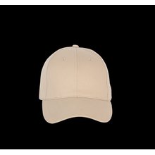 Gorra de algodón 6 paneles ajustable Beige