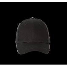 Gorra de algodón con 6 paneles y cierre ajustable Negro