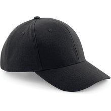 Gorra de algodón 6 paneles Negro