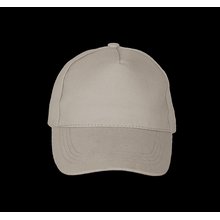 Gorra de algodón grueso con 5 paneles Beige