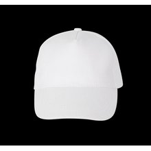 Gorra de algodón grueso con 5 paneles Blanco