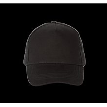 Gorra de algodón grueso con 5 paneles Negro