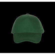 Gorra de algodón grueso con 5 paneles Verde