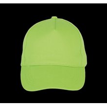 Gorra de algodón grueso con 5 paneles Verde